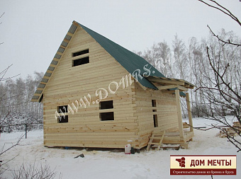Дом из бруса по проекту ДМ-44